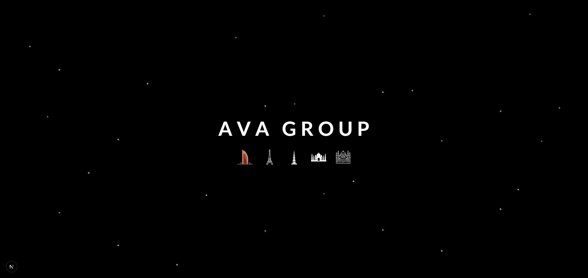 AVA Group — kurumsal web açılış ekranı