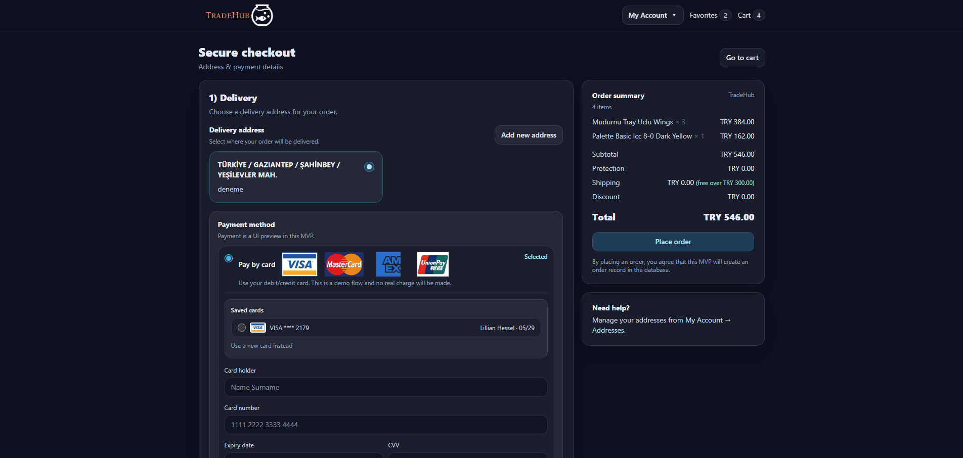 TradeHub web